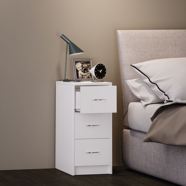 Produktbild: Holz Nachtschrank Nachttisch Schublade Boxal Maxi