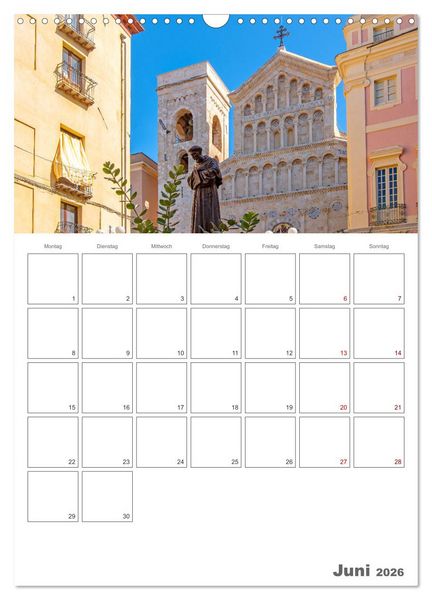 Produktbild: Cagliari - Urlaubsplaner (Wandkalender 2026 DIN A3 hoch), CALVENDO Monatskalender