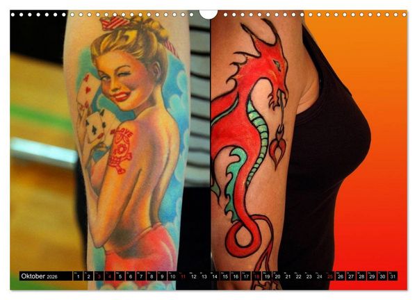 Produktbild: K&ouml;rperkult Tattoo (Wandkalender 2026 DIN A3 quer), CALVENDO Monatskalender