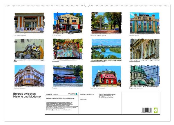 Produktbild: Belgrad zwischen Historie und Moderne (Wandkalender 2026 DIN A2 quer), CALVENDO Monatskalender