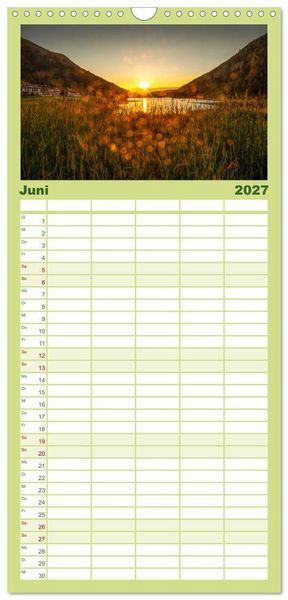 Produktbild: Familienplaner 2027 - Ultental - Ein Jahr in Bildern mit 5 Spalten (Wandkalender, 21 x 45 cm) CALVENDO