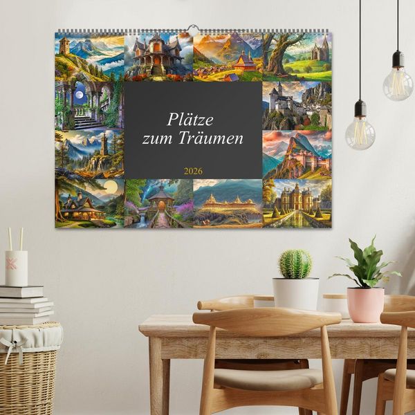 Produktbild: Pl&auml;tze zum Tr&auml;umen (Wandkalender 2026 DIN A2 quer), CALVENDO Monatskalender