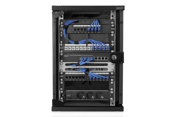 Produktbild: Digitus DN-10-09U-B 10 Zoll Wandgeh&auml;use 9 HE Schwarz (RAL 9005)