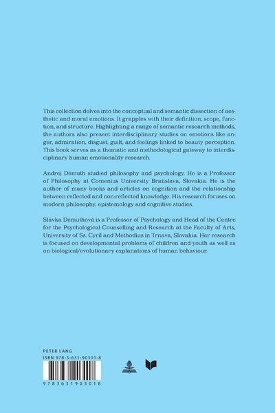Produktbild: A Conceptual and Semantic Analysis of the Qualitative Domains of Aesthetic and Moral Emotions