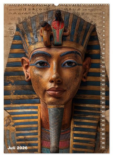 Produktbild: &Auml;gyptische Algorithmen - K&uuml;nstliche Intelligenz trifft auf das alte &Auml;gypten (hochwertiger Premium Wandkalender 2026 DIN A2 hoch), Kunstdruck in Hochglanz