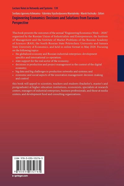Produktbild: Engineering Economics: Decisions and Solutions from Eurasian Perspective