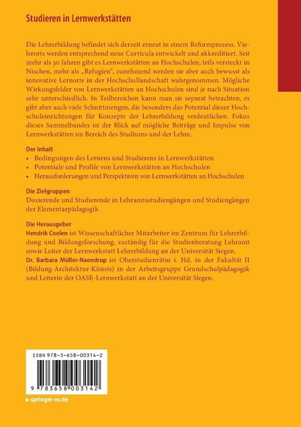 Produktbild: Studieren in Lernwerkst&auml;tten