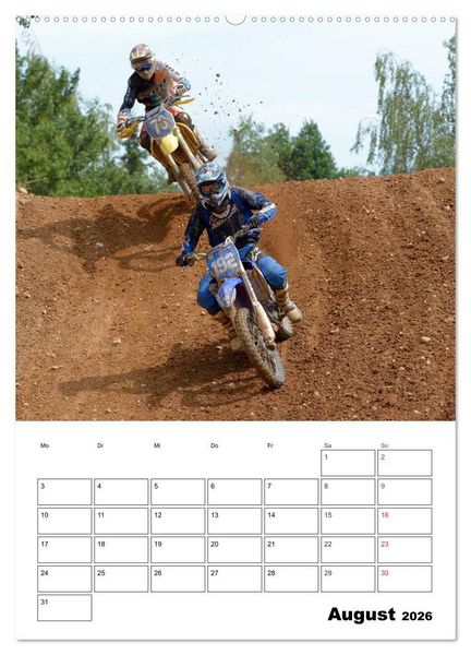 Produktbild: Motocross Terminplaner (hochwertiger Premium Wandkalender 2026 DIN A2 hoch), Kunstdruck in Hochglanz