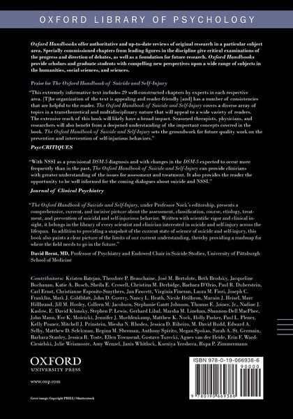Produktbild: The Oxford Handbook of Suicide and Self-Injury