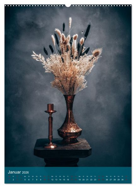 Produktbild: Trockenblumen Bouquet (hochwertiger Premium Wandkalender 2026 DIN A2 hoch), Kunstdruck in Hochglanz