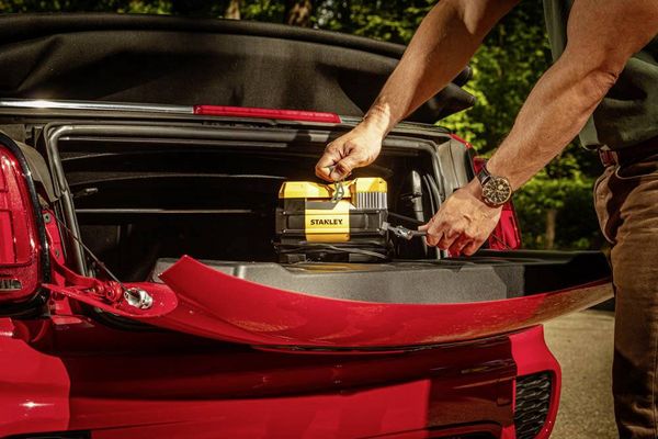 Produktbild: STANLEY SXIF0001 Kompressor 10 bar 12 V Adapter zum Betrieb per Kabel, Digitales Display