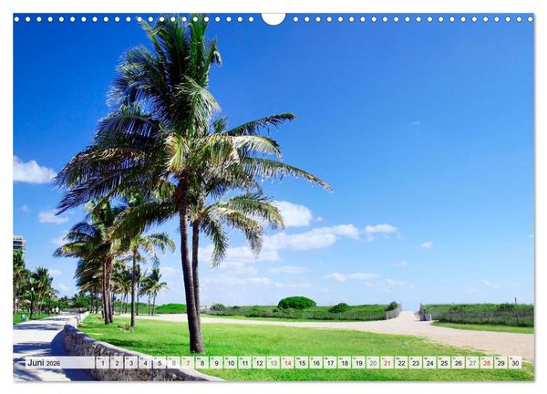 Produktbild: Miami Beach und Art Deco District (Wandkalender 2026 DIN A3 quer), CALVENDO Monatskalender