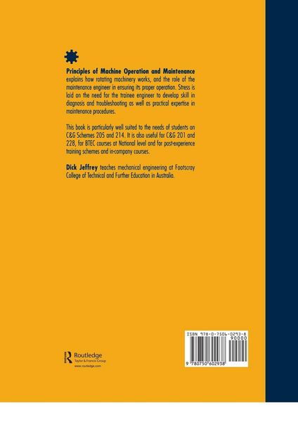 Produktbild: Principles of Machine Operation and Maintenance