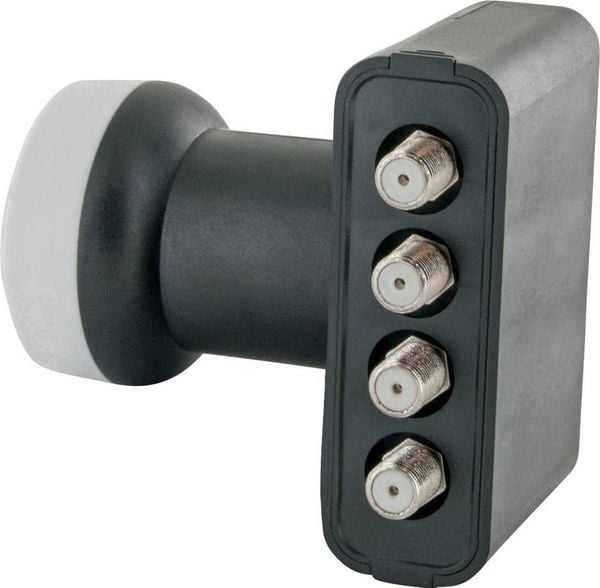 Produktbild: Schwaiger LNB4 Quad-LNB Teilnehmer-Anzahl: 4 Feedaufnahme: 40 mm mit Switch Hellgrau, Wei&szlig;