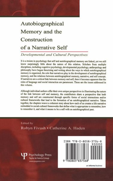 Produktbild: Autobiographical Memory and the Construction of A Narrative Self