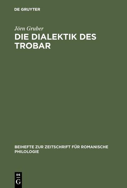 Produktbild: Die Dialektik des Trobar