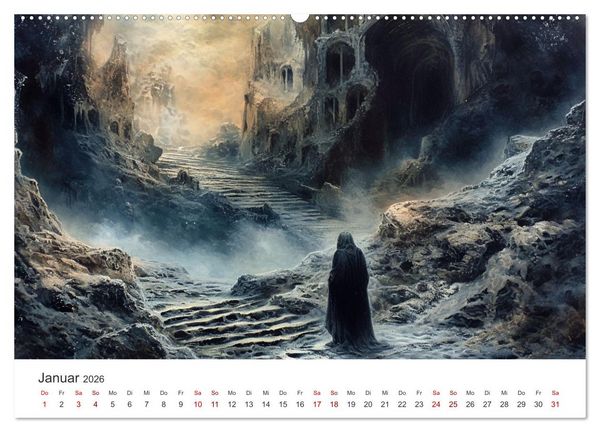 Produktbild: Das Reich der fl&uuml;sternden Schatten (hochwertiger Premium Wandkalender 2026 DIN A2 quer), Kunstdruck in Hochglanz