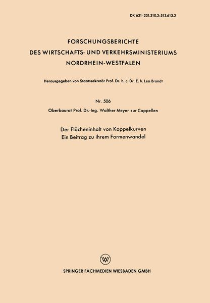 Produktbild: Der Fl&auml;cheninhalt von Koppelkurven