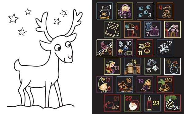 Produktbild: Das gro&szlig;e Adventskalender Kritzel-Kratzel Buch