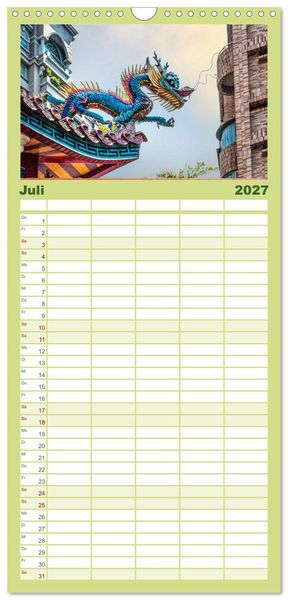 Produktbild: Familienplaner 2027 - Taipeh, Hauptstadt von Taiwan mit 5 Spalten (Wandkalender, 21 x 45 cm) CALVENDO