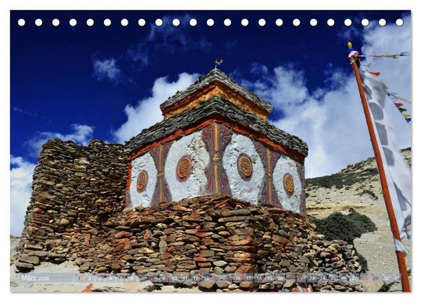 Produktbild: Stupas &ndash; Buddhistische Sakralbauten 2026 (Tischkalender 2026 DIN A5 quer), CALVENDO Monatskalender