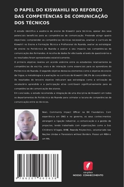 Produktbild: O PAPEL DO KISWAHILI NO REFOR&Ccedil;O DAS COMPET&Ecirc;NCIAS DE COMUNICA&Ccedil;&Atilde;O DOS T&Eacute;CNICOS