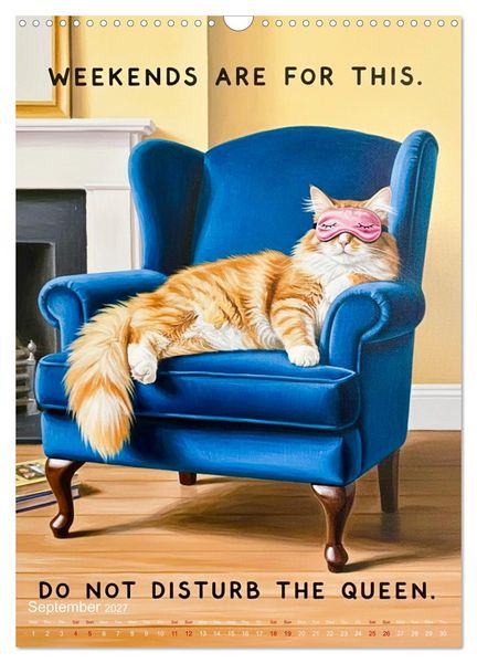 Produktbild: CATitude A YEAR OF CAT LIFE (Wall Calendar 2027 DIN A3 portrait), CALVENDO 12 Month Wall Calendar