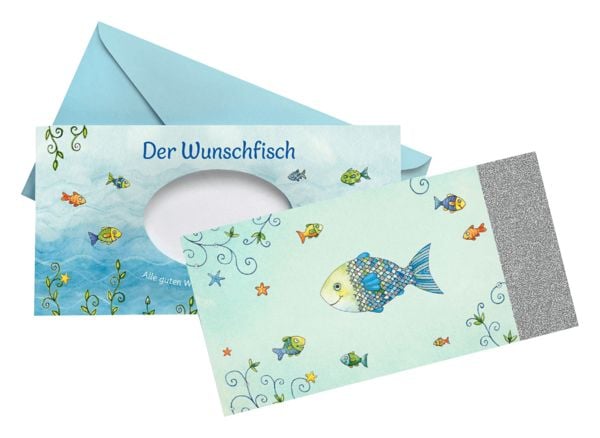 Produktbild: Der Wunschfisch. Alle guten W&uuml;nsche zur Erstkommunion &ndash; Kuvert f&uuml;r ein Gutschein- und Geldgeschenk