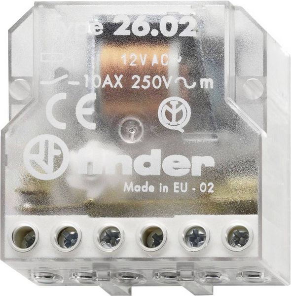 Produktbild: Finder Stromsto&szlig;-Schalter Unterputz 26.08.8.230.0000 2 Schlie&szlig;er 230 V/AC 10A 2500 VA 1St.