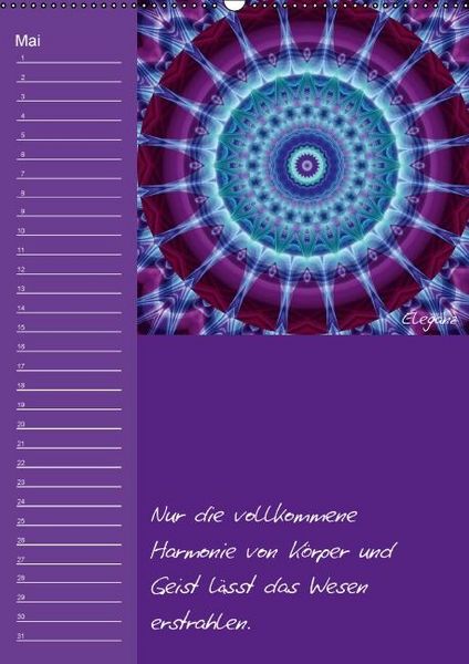 Produktbild: Mandala - Spiegel der Seele / immerw&auml;hrender Geburtstagskalender (Wandkalender immerw&auml;hrend DIN A2 hoch)