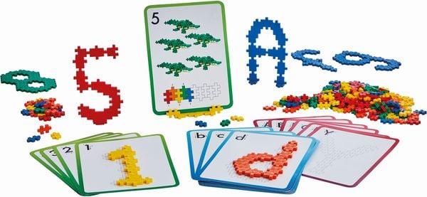 Produktbild: PLUS PLUS - 600 Kreativ Bausteine ABC & 123