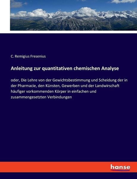 Produktbild: Anleitung zur quantitativen chemischen Analyse