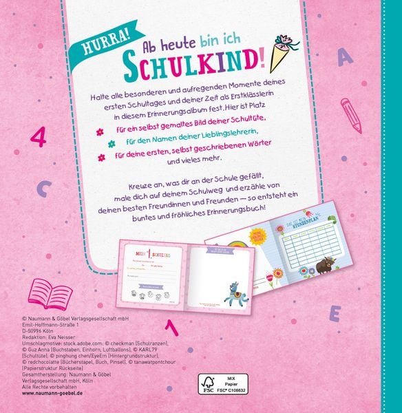 Produktbild: Ab heute bin ich Schulkind! Mein Erinnerungsalbum zum Schulanfang