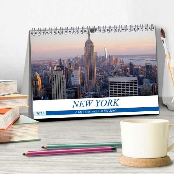 Produktbild: New York - 4 Tage unterwegs im Big Apple (Tischkalender 2026 DIN A5 quer), CALVENDO Monatskalender