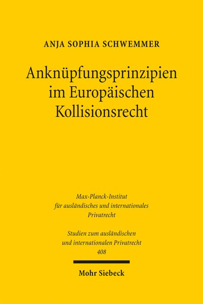 Produktbild: Ankn&uuml;pfungsprinzipien im Europ&auml;ischen Kollisionsrecht