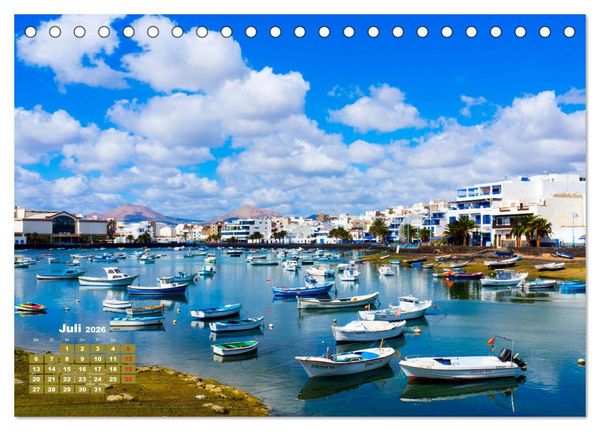 Produktbild: Lanzarote - Land der schwarzen Erde (Tischkalender 2026 DIN A5 quer), CALVENDO Monatskalender