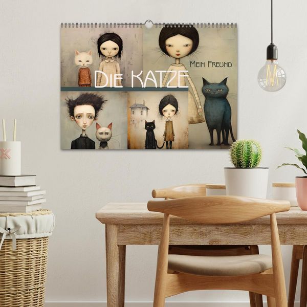 Produktbild: Die Katze - mein Freund (Wandkalender 2026 DIN A3 quer), CALVENDO Monatskalender