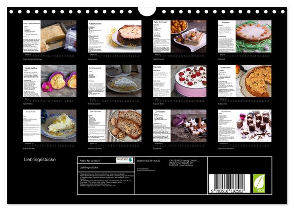 Produktbild: Lieblingsst&uuml;cke (Wandkalender 2026 DIN A4 quer), CALVENDO Monatskalender
