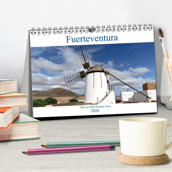 Produktbild: Fuerteventura - Hart am Wind (Tischkalender 2026 DIN A5 quer), CALVENDO Monatskalender