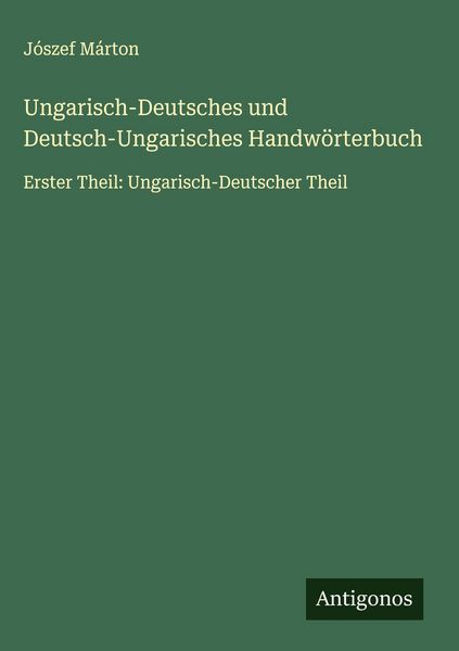 Produktbild: Ungarisch-Deutsches und Deutsch-Ungarisches Handw&ouml;rterbuch