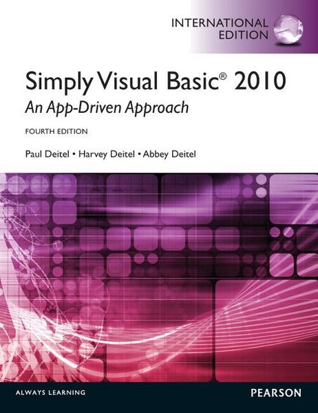 Produktbild: Simply Visual Basic 2010: An App-Driven Approach