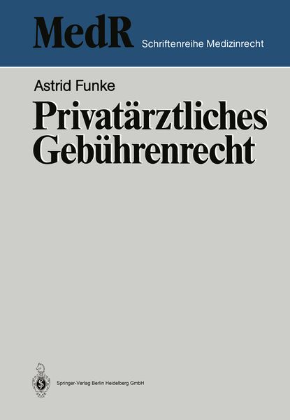 Produktbild: Privat&auml;rztliches Geb&uuml;hrenrecht