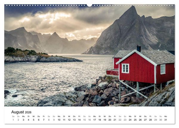 Produktbild: NORWEGEN - NORDMEER LANDSCHAFTEN (Wandkalender 2026 DIN A2 quer), CALVENDO Monatskalender