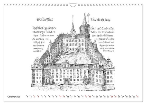 Produktbild: W&uuml;rzburg in alten Bildern (Wandkalender 2026 DIN A3 quer), CALVENDO Monatskalender