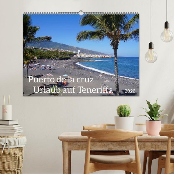 Produktbild: Puerto de la Cruz. Teneriffa Urlaub. (Wandkalender 2026 DIN A2 quer), CALVENDO Monatskalender
