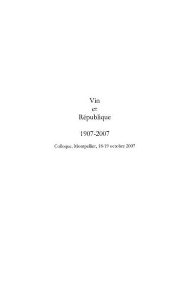 Produktbild: Vin et Republique