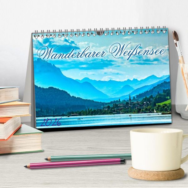 Produktbild: Wanderbarer Wei&szlig;ensee (Tischkalender 2026 DIN A5 quer), CALVENDO Monatskalender