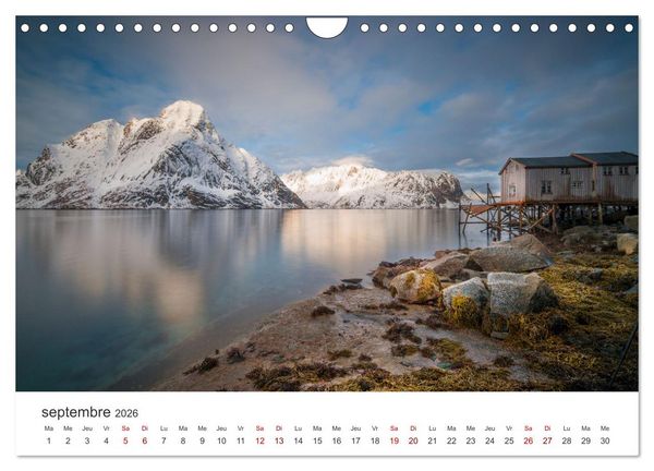Produktbild: R&eacute;flexions dans les &icirc;les Lofoten (Calendrier mural 2026 DIN A4 vertical), CALVENDO calendrier mensuel