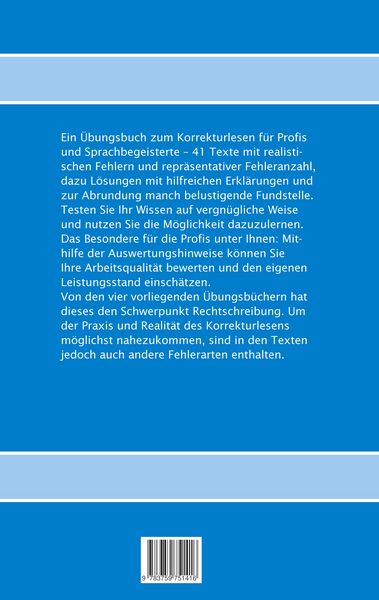 Produktbild: Korrekturlesen - &Uuml;bungen mit Schwerpunkt Rechtschreibung