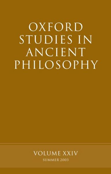 Produktbild: Oxford Studies in Ancient Philosophy, Volume XXIV